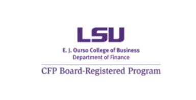LSU E.J. Ourso College of Business Department of Finance CFP Board-Registered Program Logo